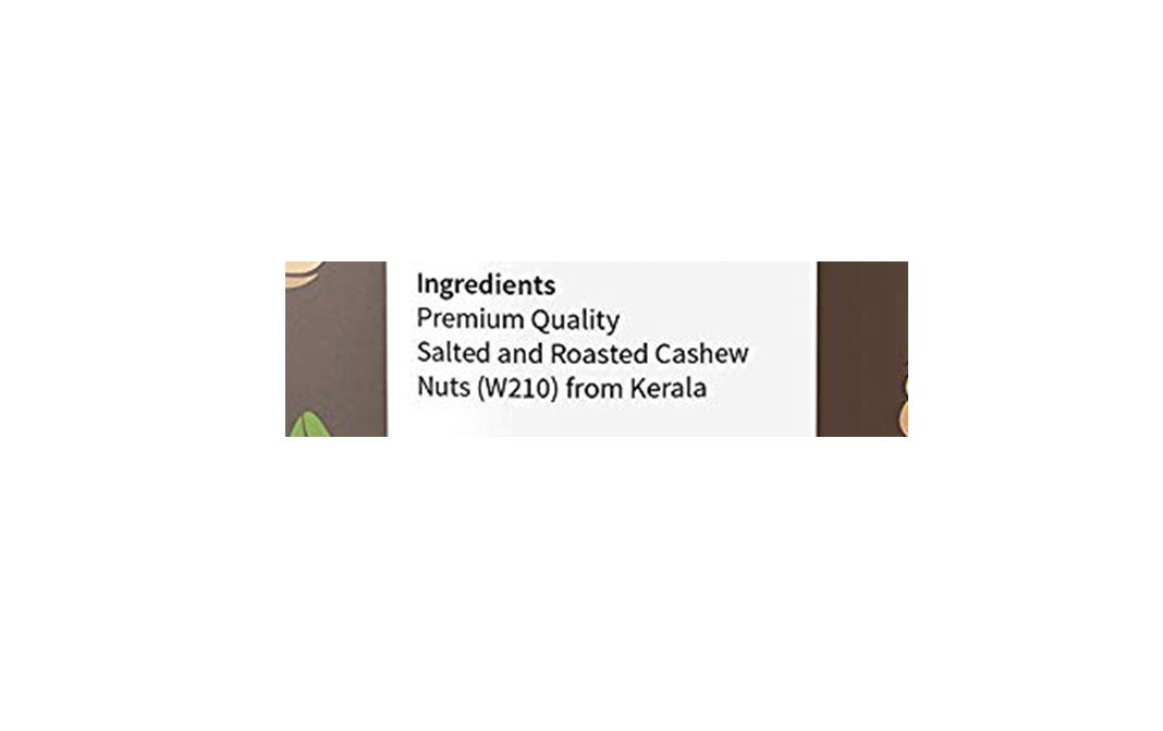 Looms & Weaves Kerala Cashew Nut, Salted & Roasted (W210)   Jar  500 grams